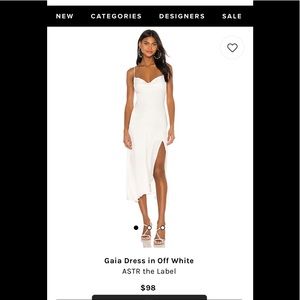 Revolve Gaia dress in off white